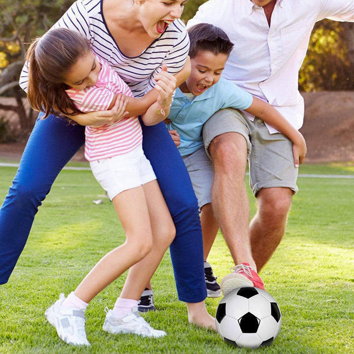 6 Pack Classic Soccer Balls Size 5/4/3 Includes Ball Pump and Net Bag,Soccer Training Ball Practice for Kids and Adults,Competition Soccer for Indoor Outdoor
