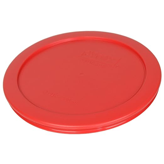 Pyrex 7201-PC 4 Cup Red Food Storage Replacement Lid (2-Pack) - Made in USA