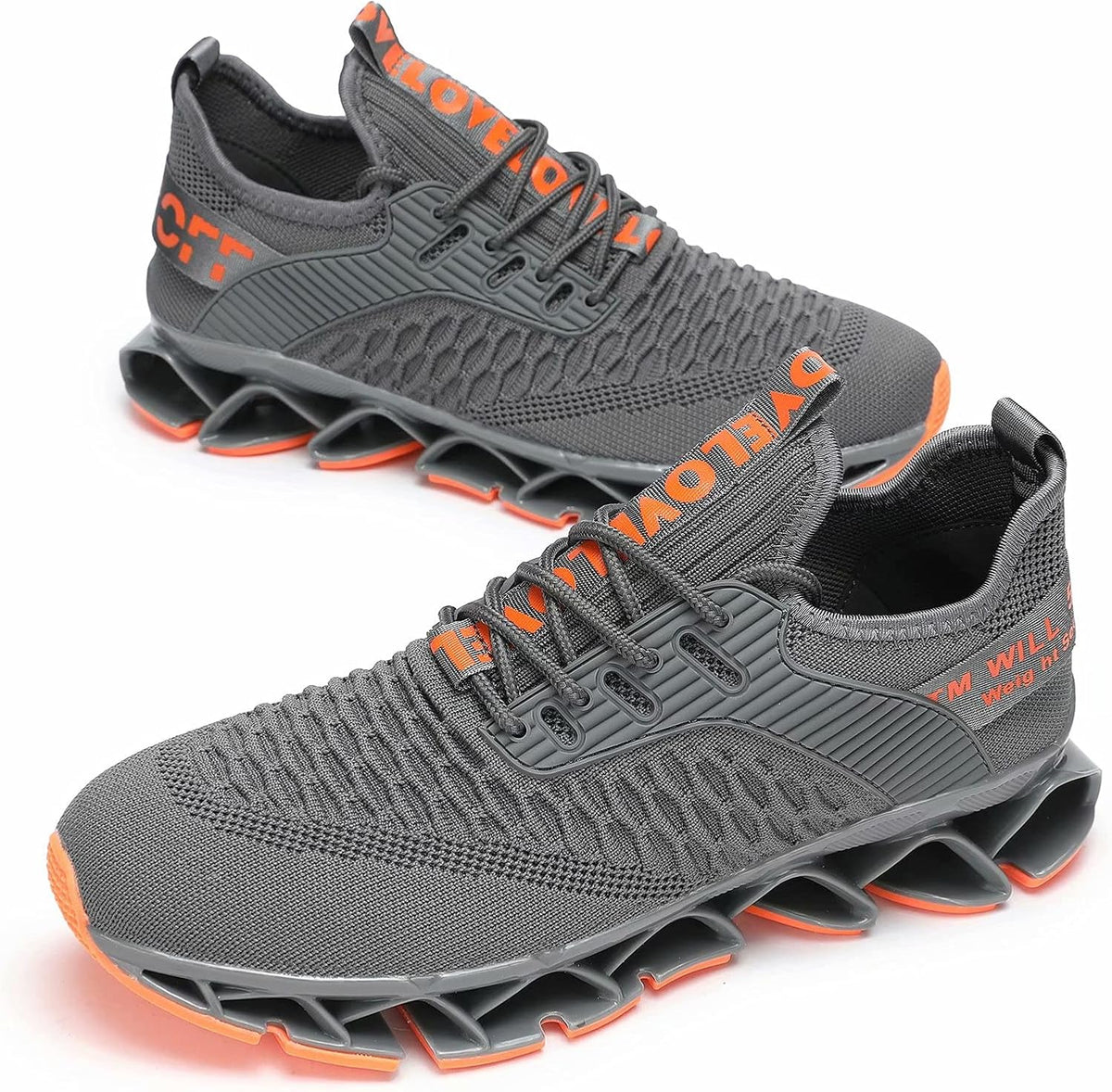 Vooncosir Men's Fashion Sneakers Breathable Mesh Running Shoes Blade Non Slip Soft Sole Casual Athletic Walking Shoes