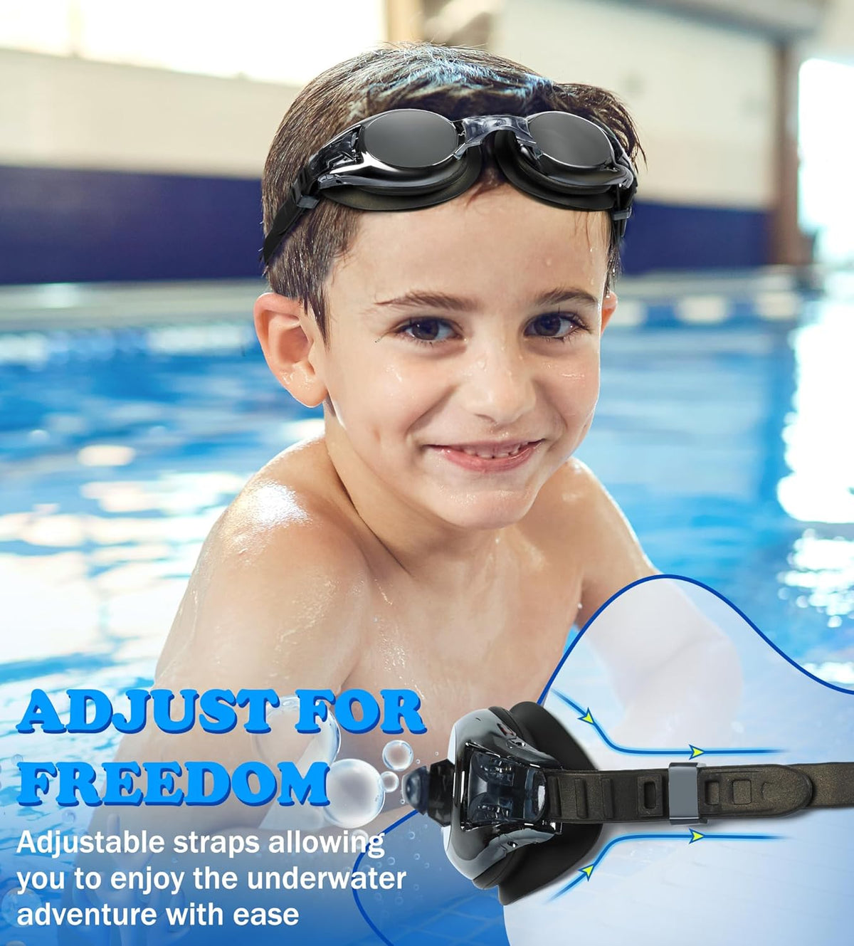 Aegend 2 Pack Kids Goggles, Swimming Goggles for Kids Age 4-16 Boys and Girls Youth, Anti-Fog Waterproof Anti-UV Pool Goggles