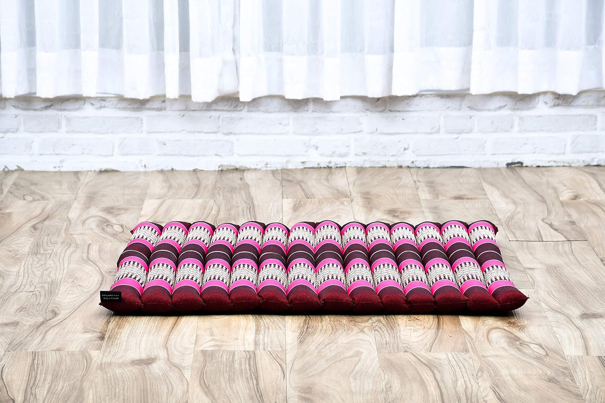 Leewadee Zabuton Seating Cushion – Square Floor Seat for Meditation Exercises, Light Yoga Mat Filled with Kapok