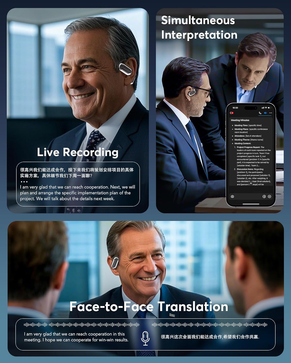 EUQQ AI Language Translation Earbuds, Bluetooth 5.4 Headphones Translator for 144 Languages & Accents
