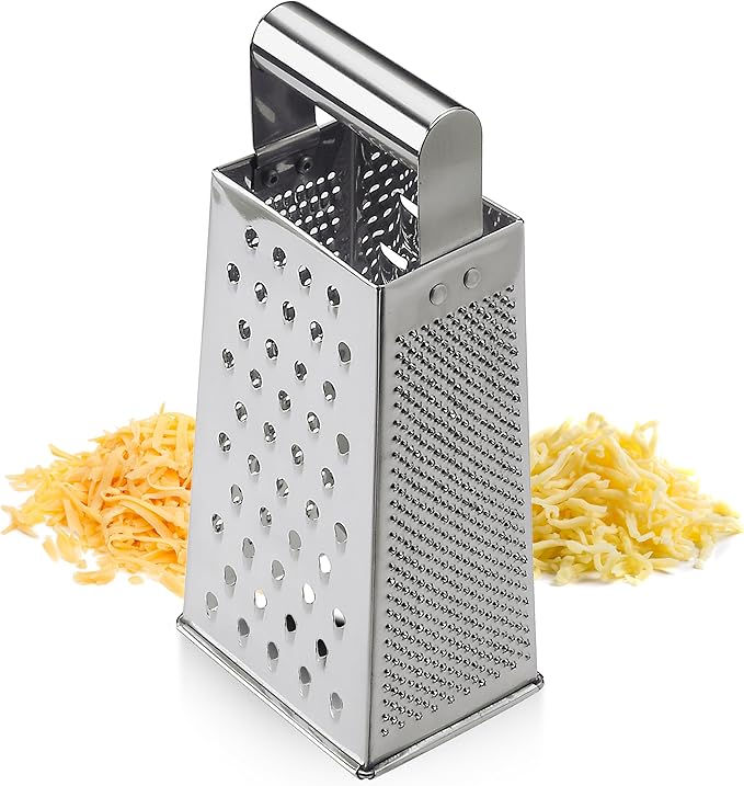 Prepworks by Progressive Deluxe Stainless Steel Box Grater,Silver, Medium