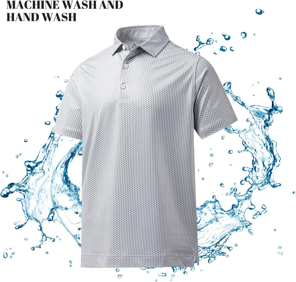 DEOLAX Mens Polo Shirts Fashion Print Mens Golf Shirt Dry Fit Mens Golf Polo Short Sleeve Quick Dry Funny Golf Shirt for Men