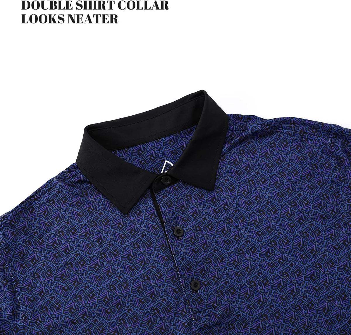 DEOLAX Mens Polo Shirts Fashion Print Mens Golf Shirt Dry Fit Mens Golf Polo Short Sleeve Quick Dry Funny Golf Shirt for Men