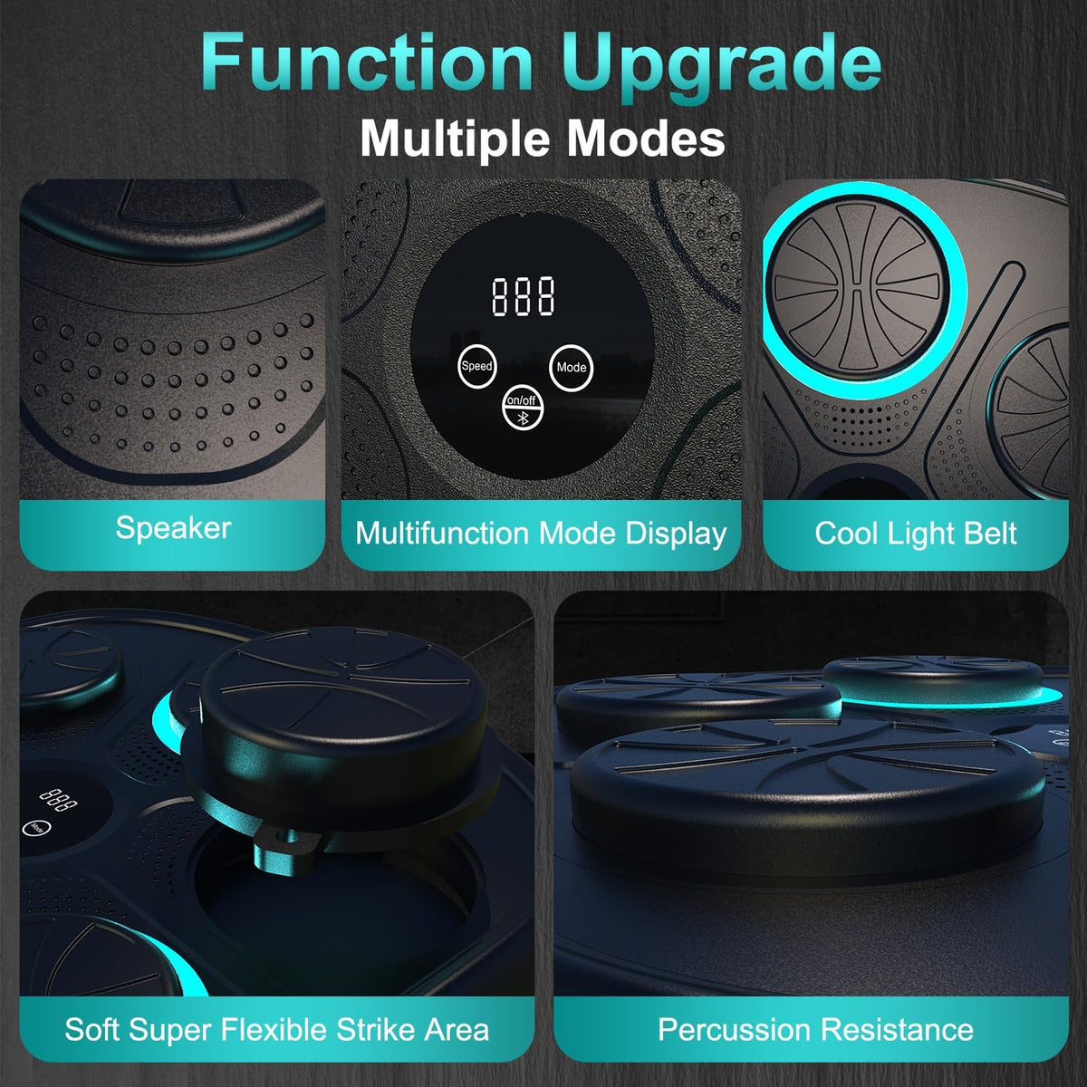 2025 New Model Smart Music Boxing Machine for Adults and Kids, Training Machine with LED Electronic Wall Mounted, Home Indoor Workout Equipment with Premium Boxing Gloves