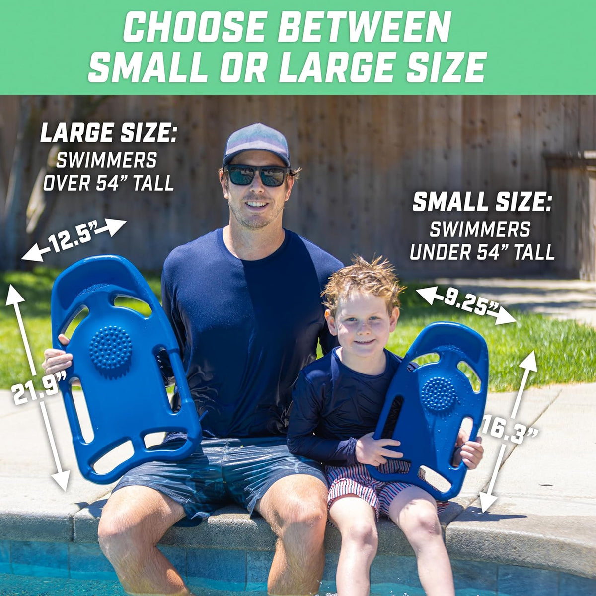 GoSports Swim Kickboard for Swimming Training - Choose Adult Size or Kids Size - X5 Pool Exercise Kickboard