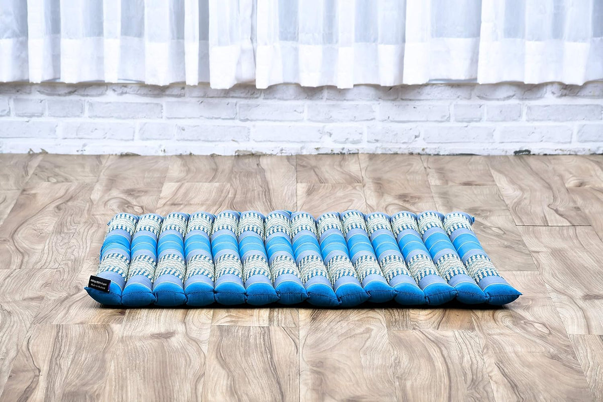 Leewadee Zabuton Seating Cushion – Square Floor Seat for Meditation Exercises, Light Yoga Mat Filled with Kapok