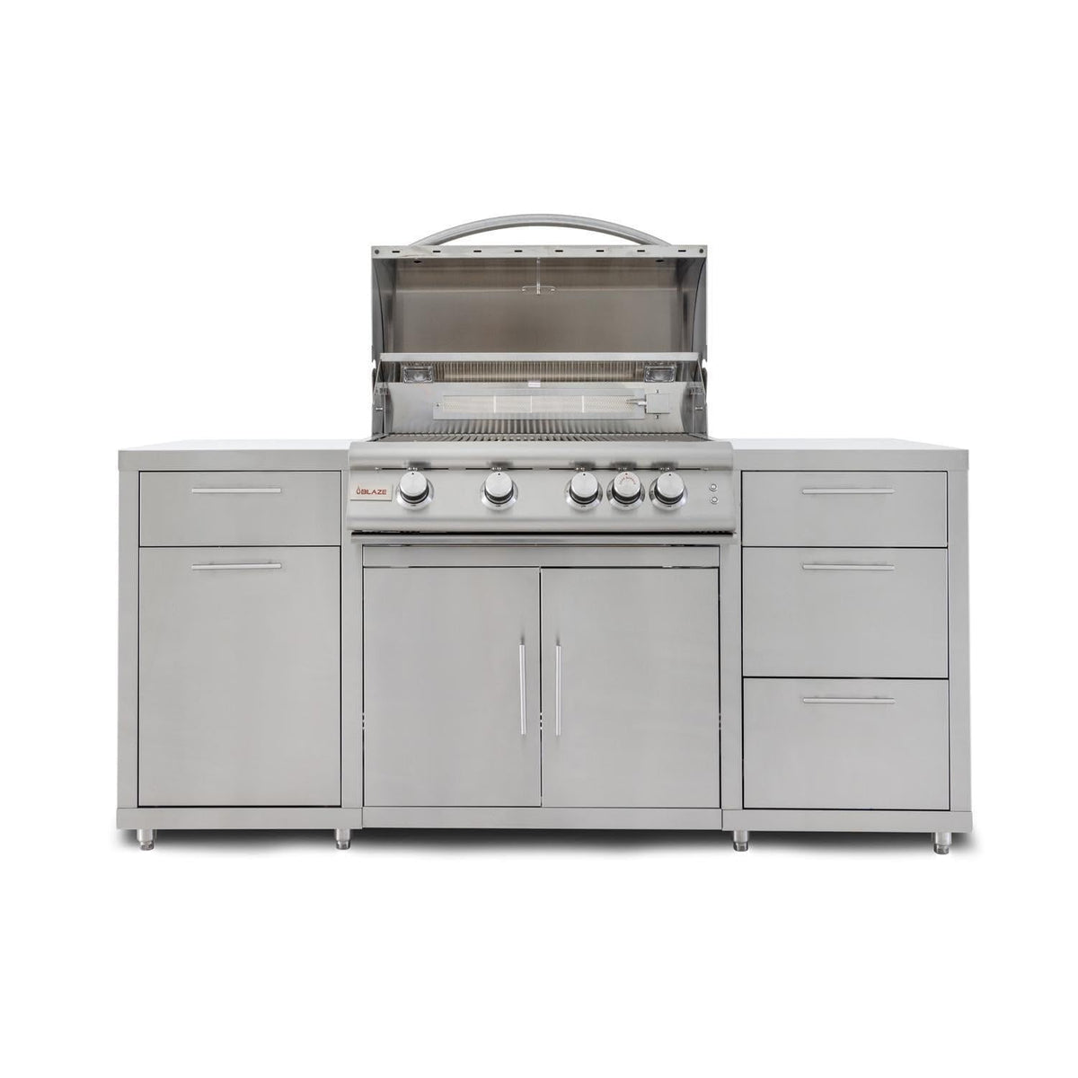 Blaze 6 ft Stainless Steel BBQ Island w/Premium LTE 32 in. Propane Grill - BLZ-SS-ISLAND-4LTE2-LP