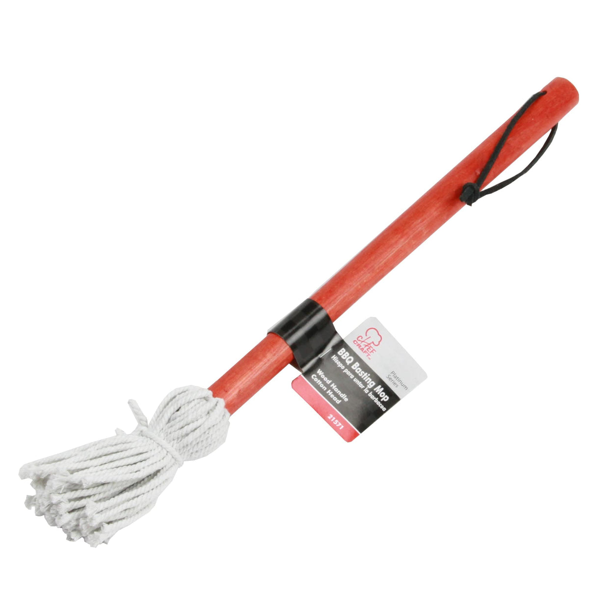 Chef Craft Select BBQ Basting Mop, 15 inches in length, Red/White