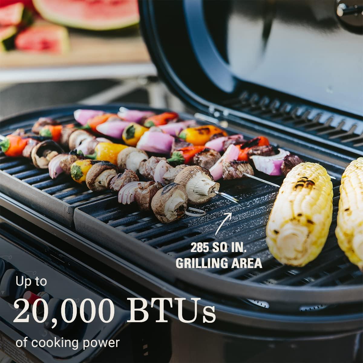 Coleman Roadtrip 285 Portable Stand-Up Propane Grill, Gas Grill with 3 Adjustable Burners & Instastart Push-Button Ignition; Great for Camping, Tailgating, BBQ, Parties, Backyard, Patio & More
