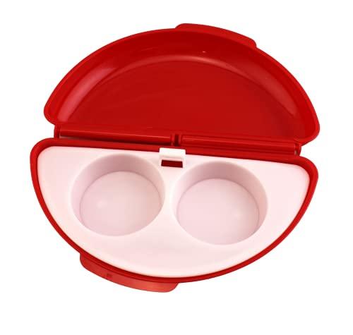 Dependable Industries inc. Essentials Microwaveable Microwave Omelet Pan and 2 Cavity Egg Poacher Set BPA Free Plastic Quick Egg Maker