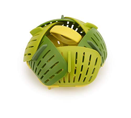 Joseph Joseph Bloom Folding Steamer Basket for Vegetables, compact storage - Green
