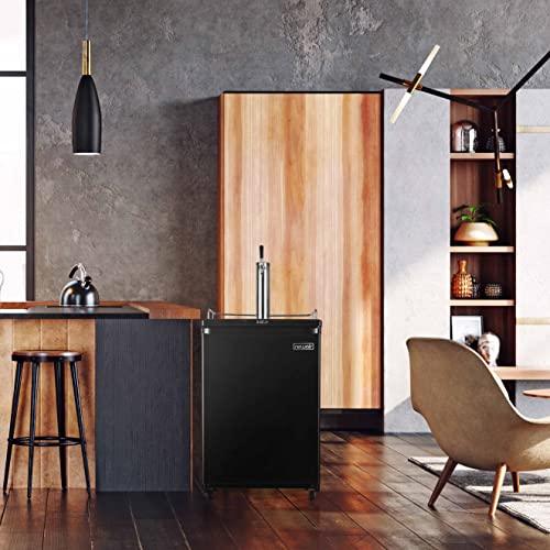 NewAir 1 Black Kegerator 5.8cu.ft, Matte Chrome Beer Tower