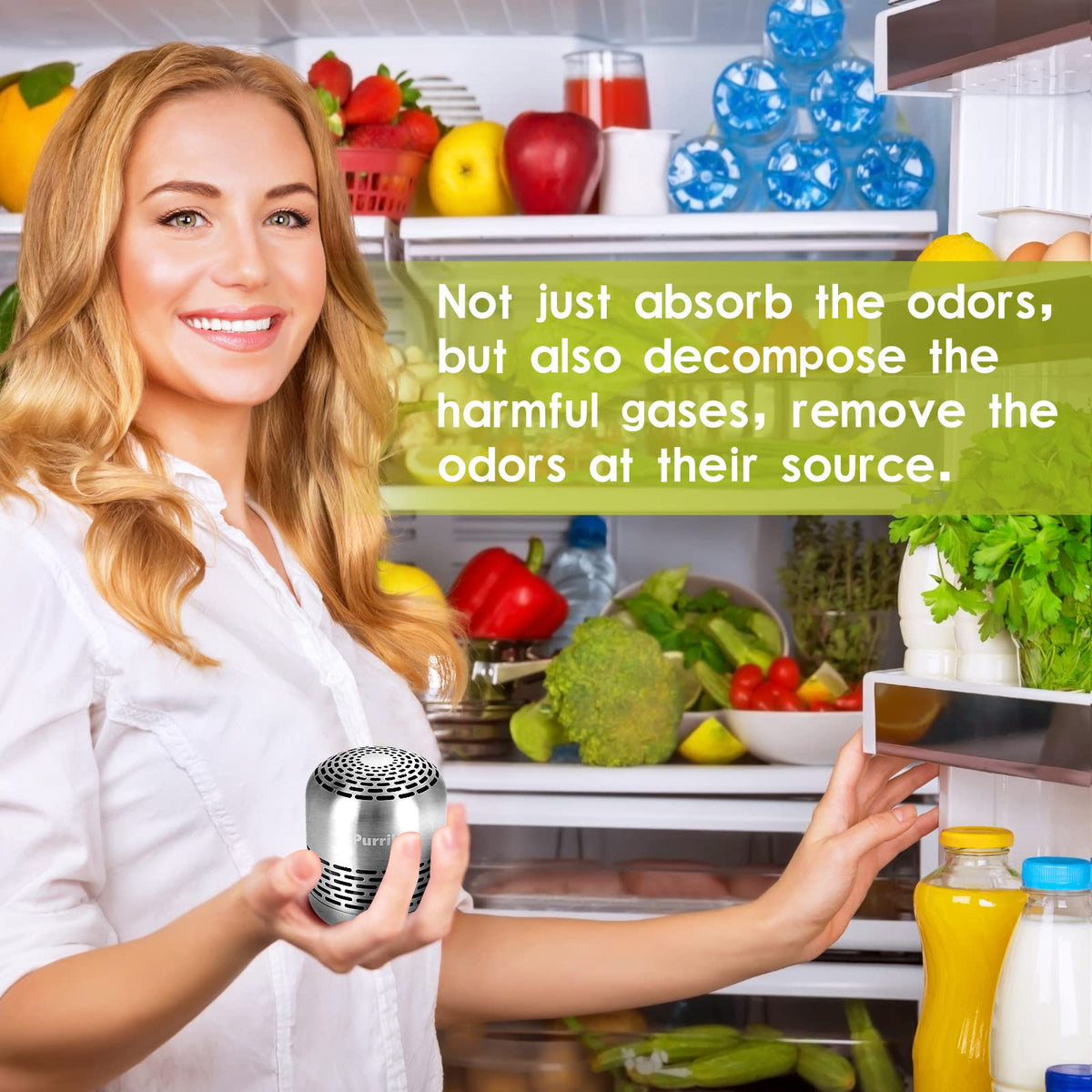 Refrigerator Deodorizer,Lasts for 10 Years,Refrigerator Odor Eliminator,Fridge Deodorizer,More Effective Than Baking Soda Bamboo Air Purifying Bags