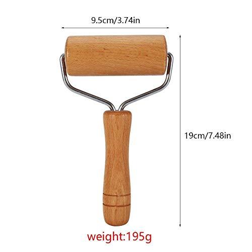 T Shape Pastry Roller, Fondant Bakery for Kitchen Pin Pastry Tool Dough Roller Wooden Multifunction Cookie Pizza Rolling Pin Pasta Hand Chapati(1)