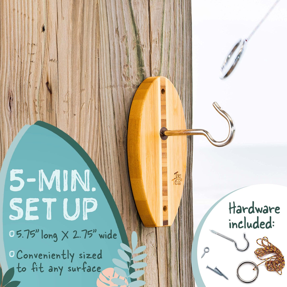 Tiki Toss Original Edition - Indoor & Outdoor Ring Toss Game for All Ages