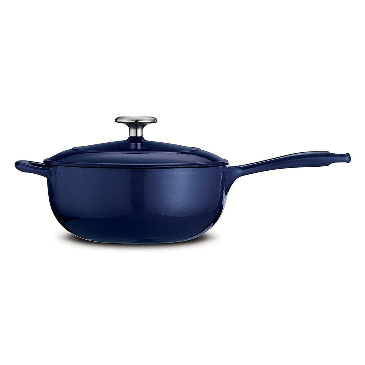 Tramontina Covered Saucier Enameled Cast Iron 3-Quart, Gradated Cobalt, 80131/071DS