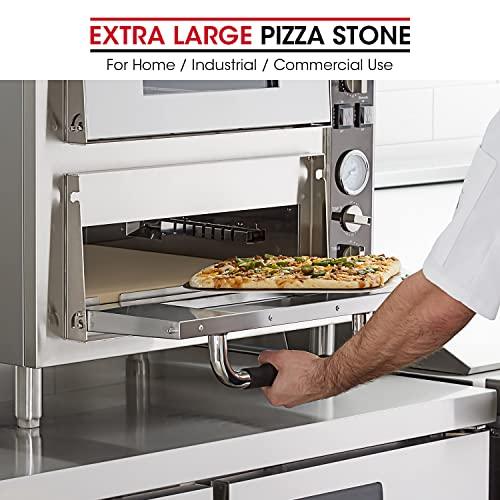 Unicook Extra Large Pizza Stone 24 Inch, Durable Rectangular Baking Stone 24" x 12", Industrial Commercial Home Oven Stone, Thermal Shock Resistant, Ideal for Grilling Baking Several Pizzas Bread