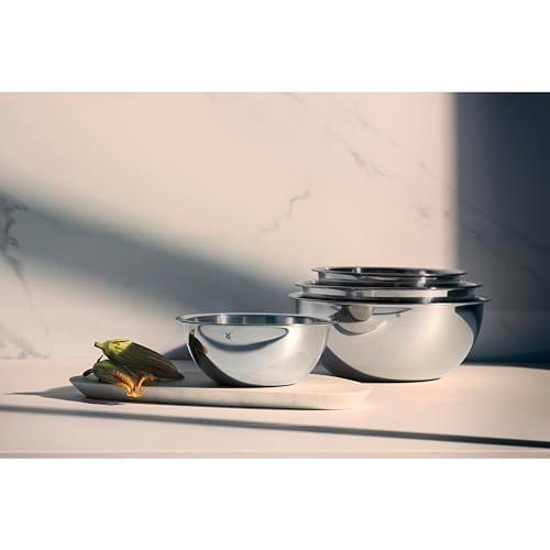 WMF 645709990 Gourmet Bowl Set for Kitchen 4-Piece, Cromargan Stainless Steel, Multifunctional, Mixing Bowl, Serving Bowl, Stackable