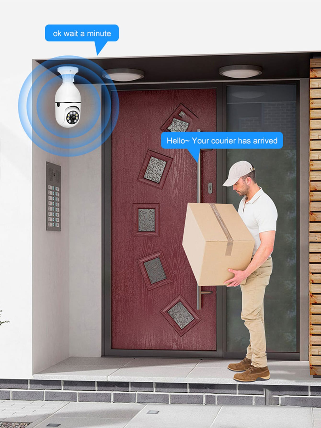 E27 Panoramic WiFi Security Camera