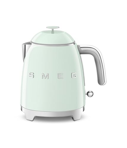 SMEG Mini 50's Retro Style 3 Cup Electric Kettle with Double Wall Anti Slip Base and Water Level Indicator (Pastel Green)