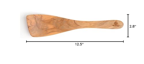 Berard 66475 French Olive-Wood Handcrafted Curved Spatula, Brown
