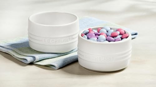 Le Creuset Stoneware Round Ramekin Straight Wall Set of 2, 7 oz. Each, Sea Salt