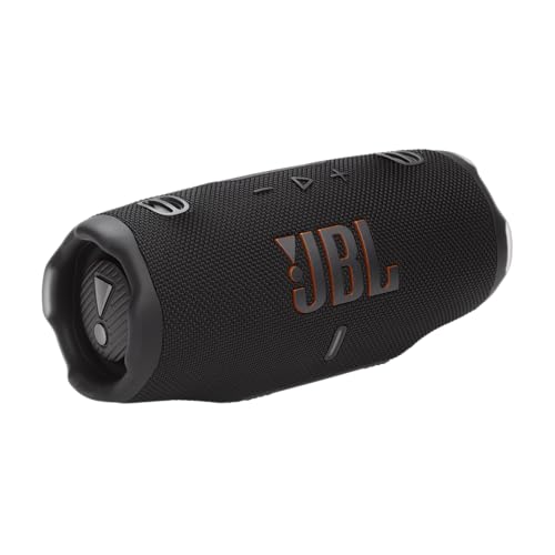 JBL Charge 6 - Portable Waterproof & Drop-Proof Bluetooth Speaker, Bold JBL Pro Sound with AI Sound Boost, 28Hrs of Playtime, Built-in powerbank & Comes with a Sturdy/Removable Carrying Strap (Black)