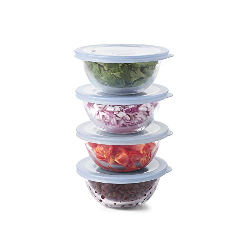 OXO 11205500 Good Grips 8-Piece Glass Prep Bowl Set, One Size, Clear