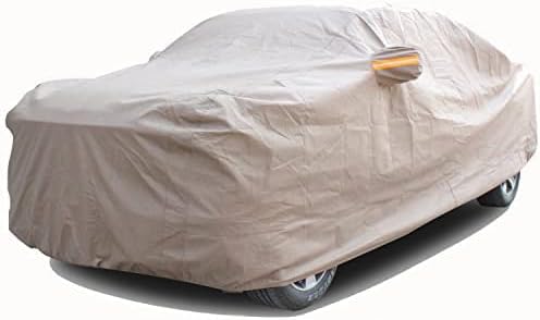 Tecoom Thick Shell Truck Pickup Car Cover Waterproof Windproof with Straps Buckles Antenna Patch Fit for Ford F150 Ram 1500 Chevy Silverado Toyota Tundra GMC Sierra Full Size Truck Length Up to 245"