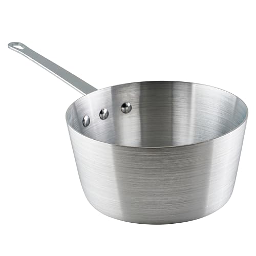 Winco Heavy-Duty Aluminum Tapered Sauce Pan, 3mm, 3.75 Quart