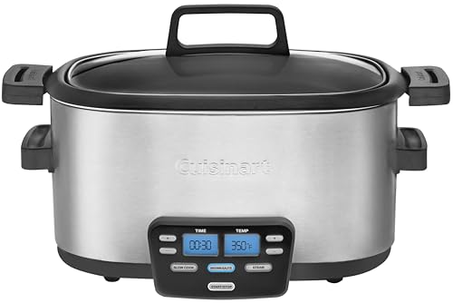 Cuisinart 3-In-1 Cook Central 6-Quart Multi-Cooker: Slow Cooker, Brown/Saute, Steamer, MSC-600 NAS, Silver
