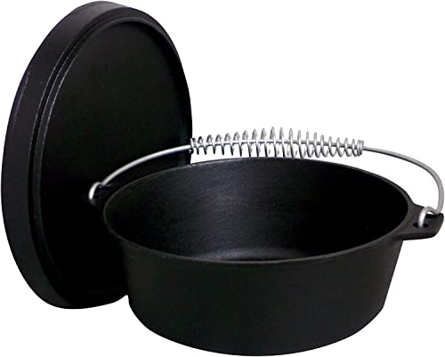 4 Qt. Seasoned Cast Iron Dutch Oven with Cast Iron Lid,Black