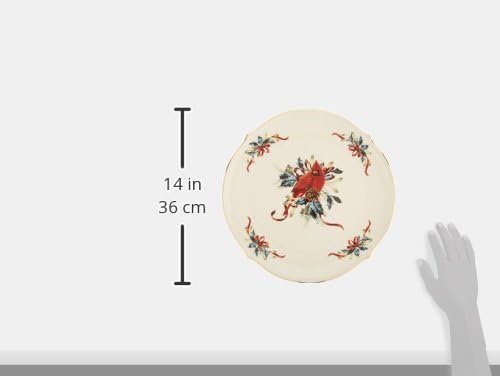 Lenox 853785 Winter Greetings Round Serving Turkey Platter, Christmas Hosting