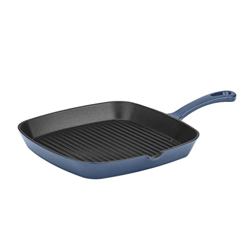 Cuisinart , 9.25" Square Grill Pan, Enameled Provencial Blue