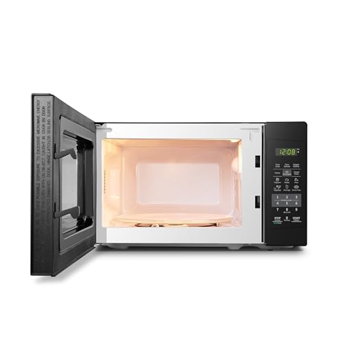 COMFEE' EM720CPL-PMB Countertop Microwave Oven with Sound On/Off, ECO Mode and Easy One-Touch Buttons, 0.7cu.ft, 700W, Black