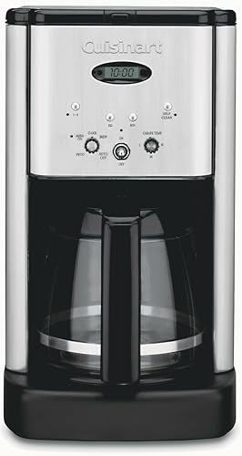 Cuisinart DCC-1200P1 Brew Central 12-Cup Programmable Coffeemaker Coffee Maker, Carafe, Brushed Chrome