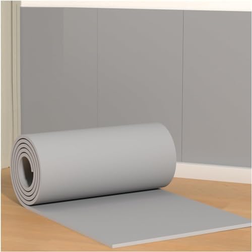 Self-Adhesive Rubber Foam Wall Protectors - Grey Garage & Gym Shields, 39.3"x39.3", Wall Protection for Equipment & Studios, Impact-Resistant, Easy Installation