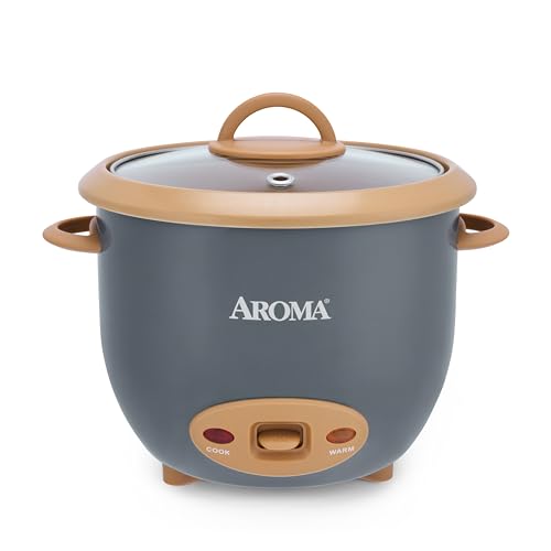AROMA® 6-Cup (Cooked) One-Touch Pot Style Rice Cooker with CoreCoat™ PFAS-Free Nonstick Ceramic Surface (1.5 Quarts)