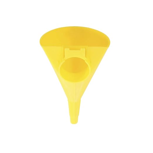 Eagle Plastic Funnel for Type I Metal Safety Cans, 5"x 7"x 12", Made of Chemically Resistant High-Density Polyethylene, Yellow, Made in the USA, F15FUN (Pack of 2)
