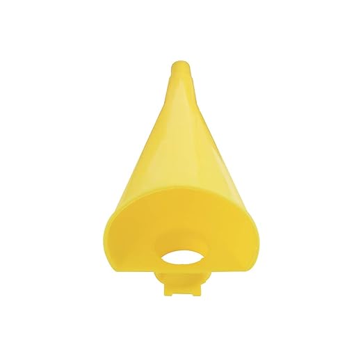 Eagle Plastic Funnel for Type I Metal Safety Cans, 5"x 7"x 12", Made of Chemically Resistant High-Density Polyethylene, Yellow, Made in the USA, F15FUN (Pack of 2)