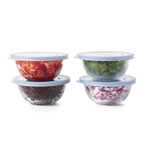 OXO 11205500 Good Grips 8-Piece Glass Prep Bowl Set, One Size, Clear