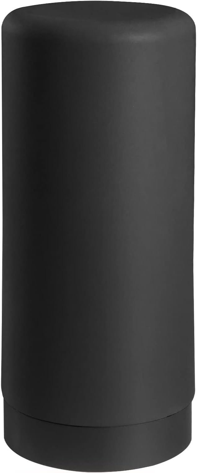 ElmRidge Dish Soap Silicone Dispenser for Kitchen Sink,Squeeze Washing Up Liquid and Hand Soap,Round refillable Silicone Bottles,Easy to Fill and to use, 8.5 oz,Black 2.4 x 2.4 x 5.5 inches (Black)