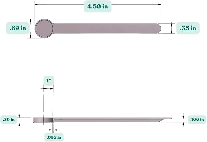 1/4 Teaspoon (1.25 mL) Long Handle Plastic Measuring Spoon for Coffee, Protein Powder, Pet Food, Spices, Grains, Dry Goods – Food-Grade BPA-Free (Pack of 25)