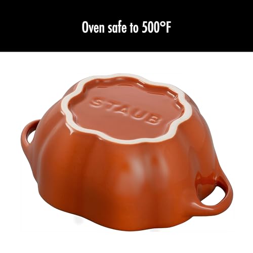 Staub Ceramic 16-oz Petite Pumpkin Cocotte - Burnt Orange