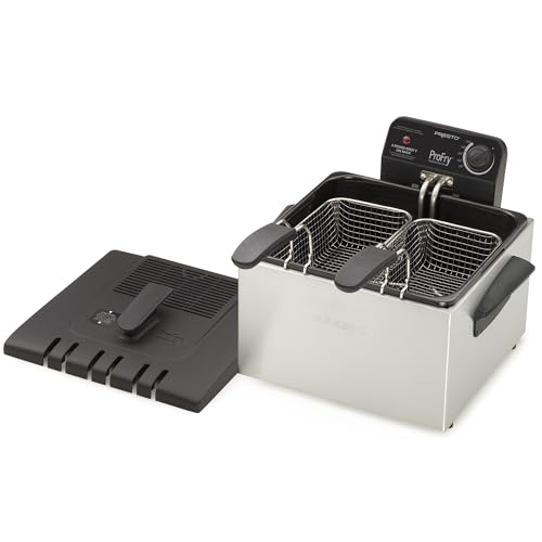 Presto 05466 Stainless Steel Dual Basket Pro Fry Immersion Element Deep Fryer