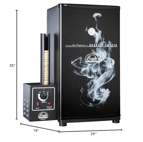 Original Bradley Smoker BS611 4-Rack Natural Draft Vertical Electric Smoker