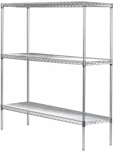 Omega 14" Deep x 30" Wide x 54" High 3 Tier Gray Starter Shelving Unit