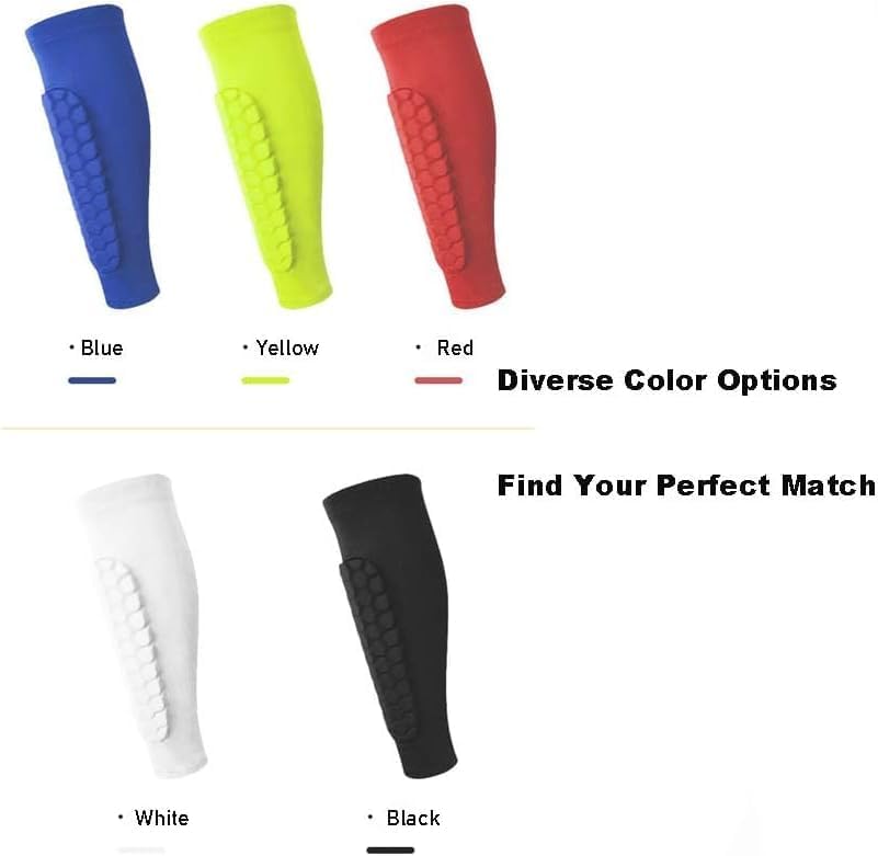 Shin Defender Shin Guards Kids 2 Pair, Shindefender Shin Guards Soccer, with Honeycomb Pads, for Soccer Kids Youth Adult